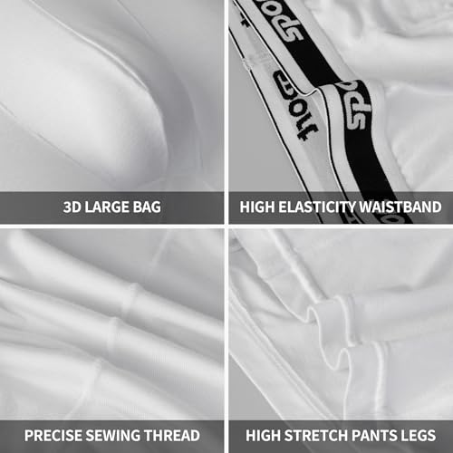 Mens Big and Tall Boxer Briefs 6-Pack, Moisture Wicking & Breathable Support Underwear with Elasticity, M-4XL3