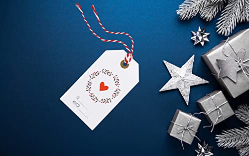 Patriotic Kraft Tags For Gift Wrapping And Labeling (Red White Blue Christmas Tags 48 Pcs) #TOP5