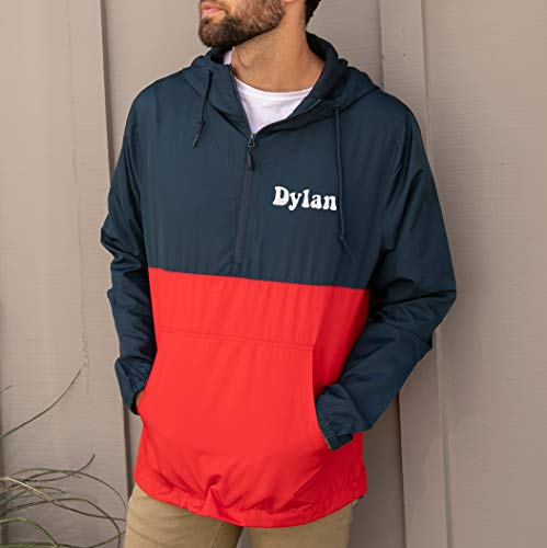 TEEAMORE Custom Embroidered Windbreaker Half-Zip Jacket for Men Women Personalized Embroidery Rain Jacket3