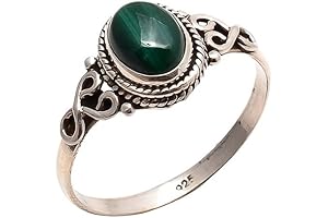 Malachite Stone Ring in Size 10: A Bold and Beautiful Statement