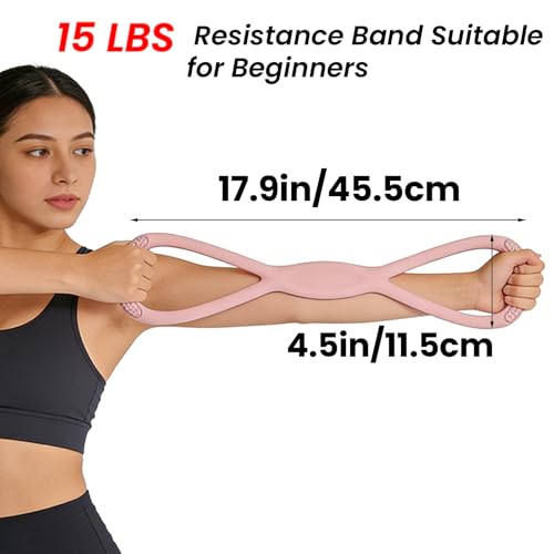 Figure 8 Resistance Band, Figure 8 Resistance Bands for Women Men, Keep Resistance Band Figure for Working Out, Non-Slip Handles, Home Gym, Yoga & Physical Therapy - Image 6