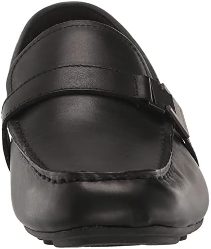 Calvin Klein Men's Oscar Driving Style Loafer, Black Leather, 9 | Image 1
