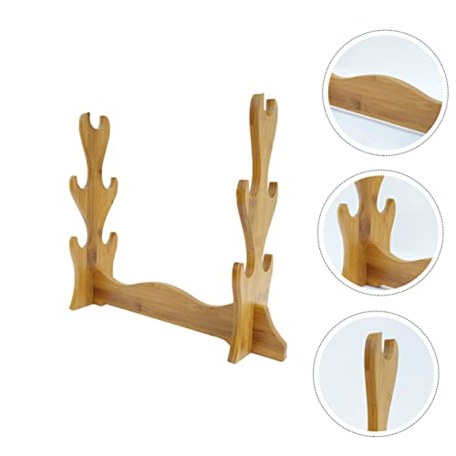 SUPVOX Suporte De Parede Para Instrumentos Musicais De Bambu Suporte De Exibição Suporte De Exibição