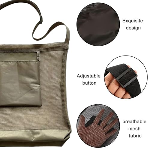 Bolsa de recolección de hongos transpirable de malla con correa regulable 4