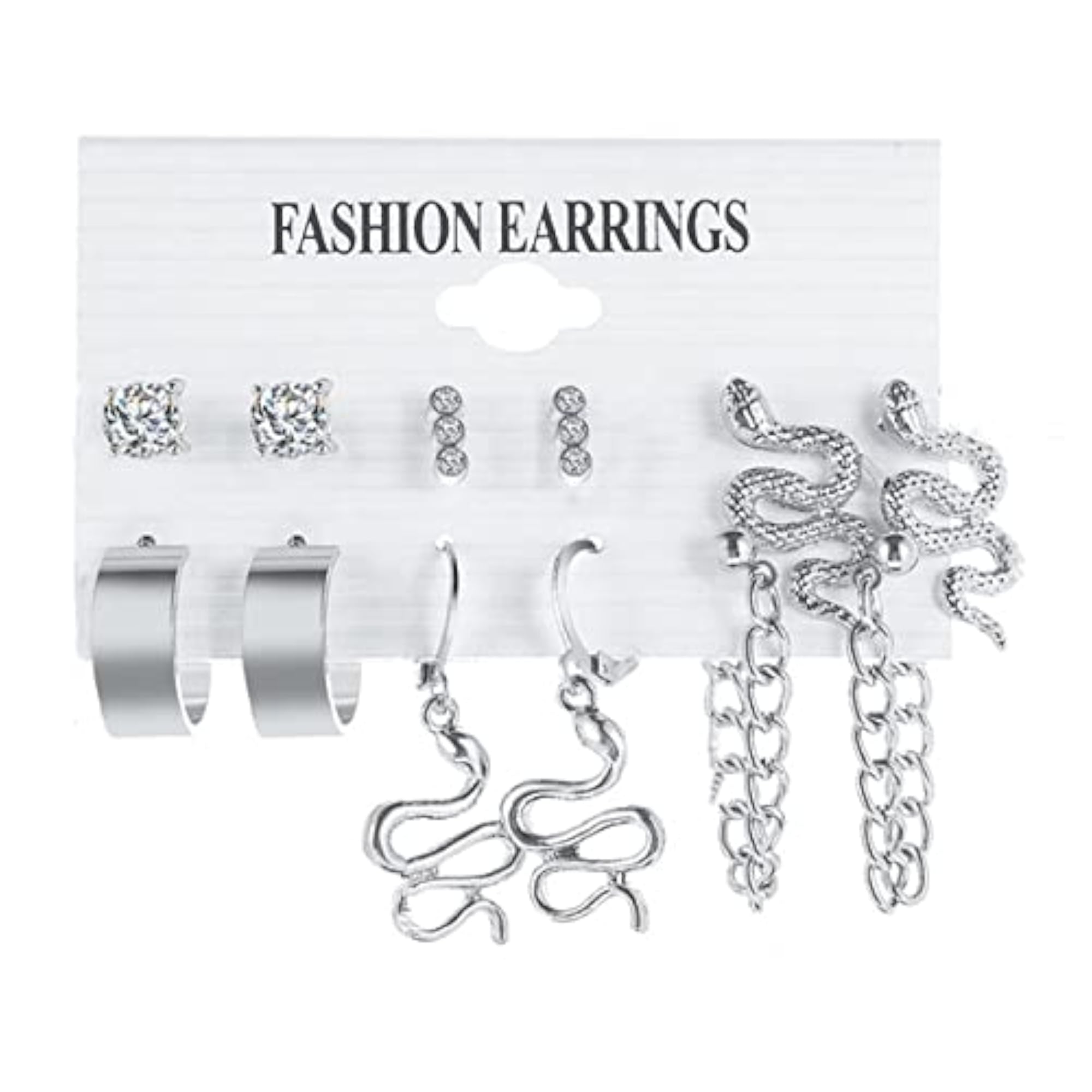 Gold-Plated Drop Earrings with Sparkling Crystals