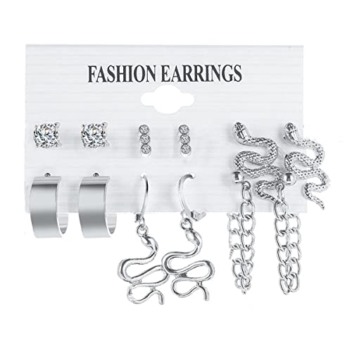 Gold-Plated Drop Earrings with Sparkling Crystals