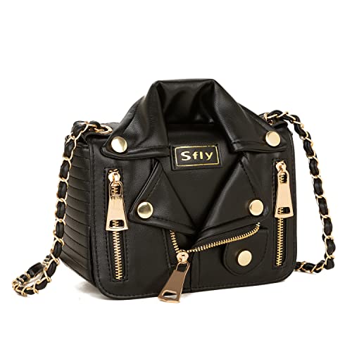 Sfly Women Satchel Chain Strap Shoulder Bag Leather Crossbody Handbags Ladies Evening Clutch Purse Unique Cute Jacket Bag2