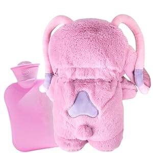 Wyfdczzp Fluffy Wärmflasche mit Plüschbezug