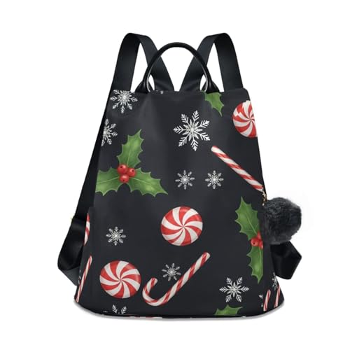 Sac à dos de Noël pour femme aux finitions soignées noires