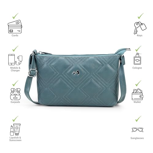 Image of Metro Women Casual PU Soft Body Zipper closure Quilted Sling Bag