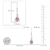 Dazzlingrock Collection 7x5mm Pear Lab Created Pink Sapphire & Round White Diamond Classic Halo Swirl Lever Back Dangle Earrings for Women in 925 Sterling Silver - Image 6