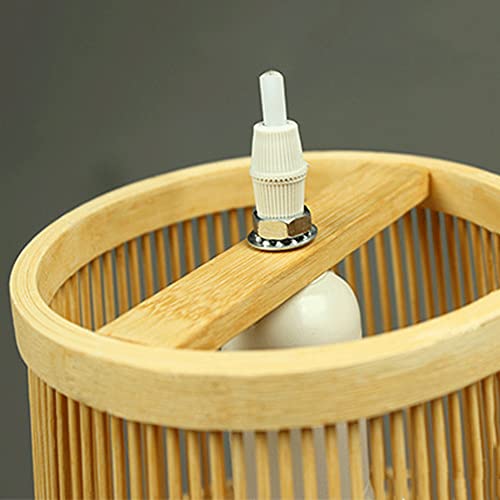 Plafonnier Chinois Bambou Réglable Éclairage Doux E27 Anti Éblouissement - 5