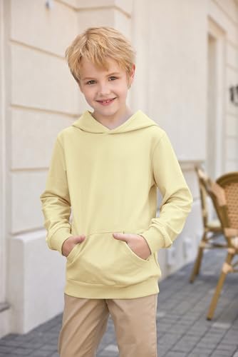 Image of Arshiner Unisex Kids Soft Pullover Hooded Sweatshirt with Pocket Basic Hoodies Sportswear Age 4-13 Years