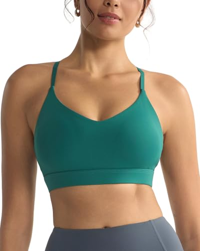 RUNNING GIRL V-Neck Sports Bras for Women - Adjustable Thin