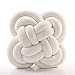 NINIAF Knotenkissen, weicher Samtstoff, modernes und dekoratives Kissen, skandinavischer Stil, für Sofa, Bett, Wohnzimmer, Babyzimmer (weiß)