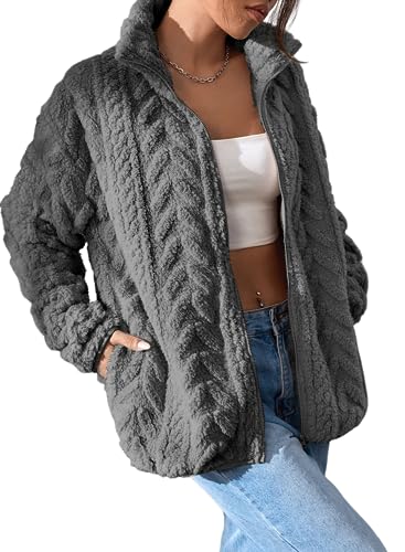 Dokotoo Women Fleece Winter Jackets Zip Up Casual...