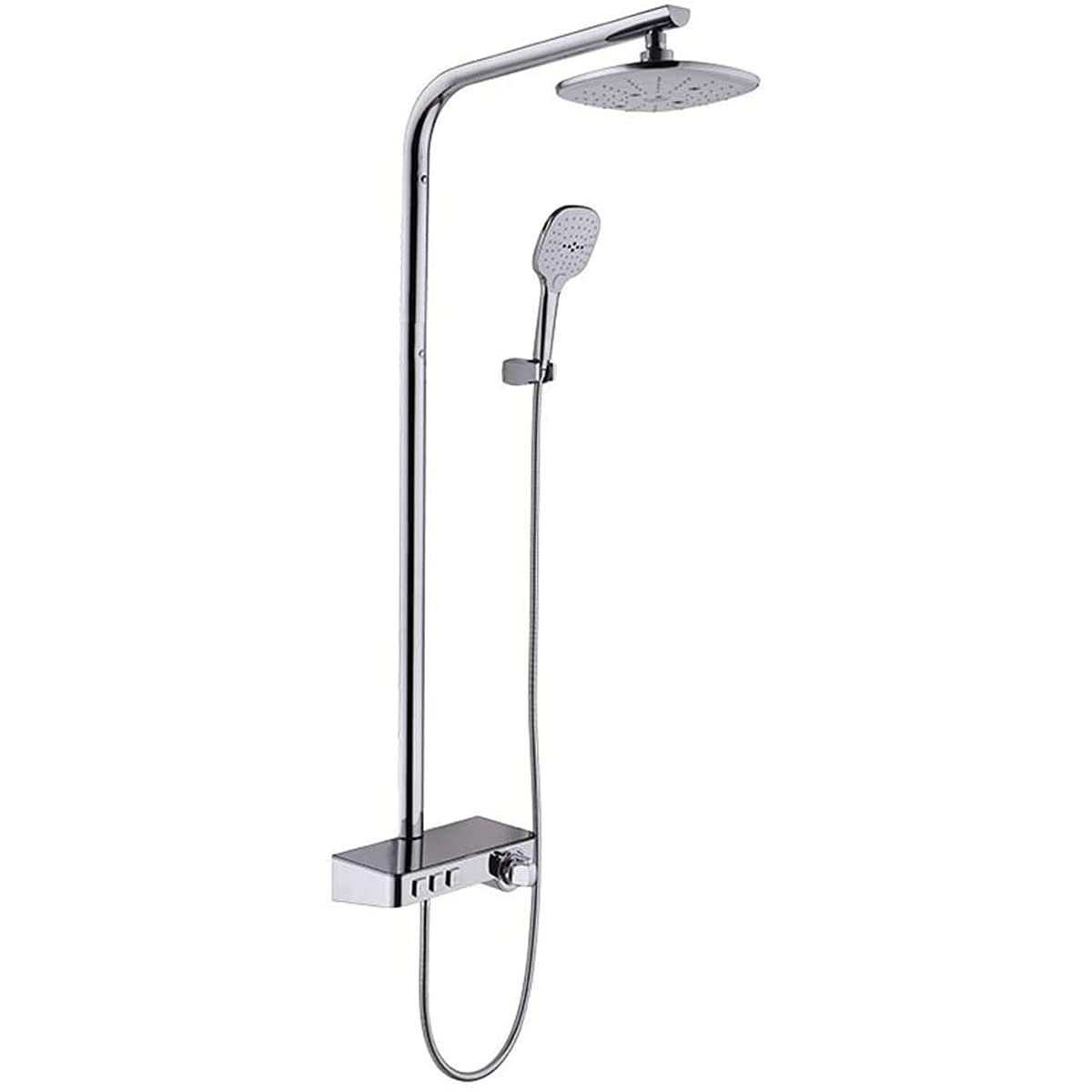 OZBMA Thermostatic Mixer Shower Brass Set 3-Function Hot And Cold Water Valve Booster Bathroom Faucet Rainfall Handheld