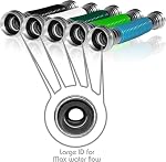 Plastair Ulink 180° Hose Kink Protector Drinking Water Safe Flexible Garden Hose Protector - Eliminates Crimping and Straining at Faucets for RV, Garden & Car Wash, Made in Canada, Green