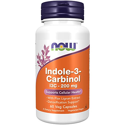 Now Supplements, Indole-3-Carbinol 200 Mg With Flax Lignan Extract, 60 Veg Capsules #TOP5