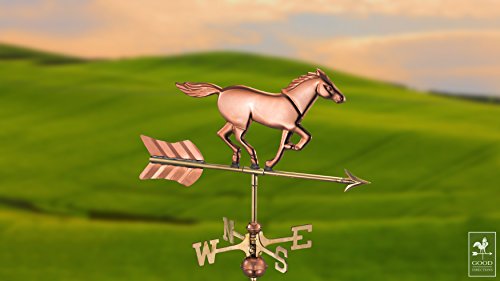 Good Directions 801PR Horse Cottage Weathervane, Polished Copper with Roof Mount - Image 5