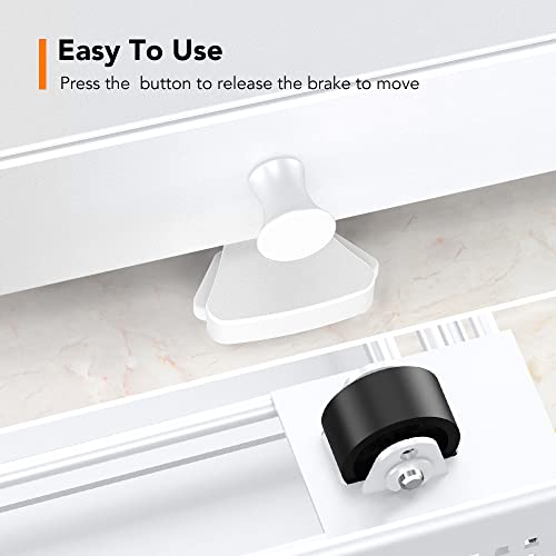 Goldlion K Cup Holder Sliding Tray Pull Out Coffee Pod Organizer Rolling K Cup Organization Storage Drawer Countertop Maker Stand Rack Capsules Compatible With Keurig Accessories, White #TOP2