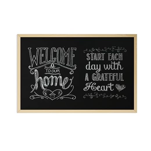 U Brands Chalkboard, 24" x 36", Birch Wood Frame, Blackboard Surface, Wall Mountable, Dry Erase Board, Home, Classroom & Office Organization, Memo & Message Board