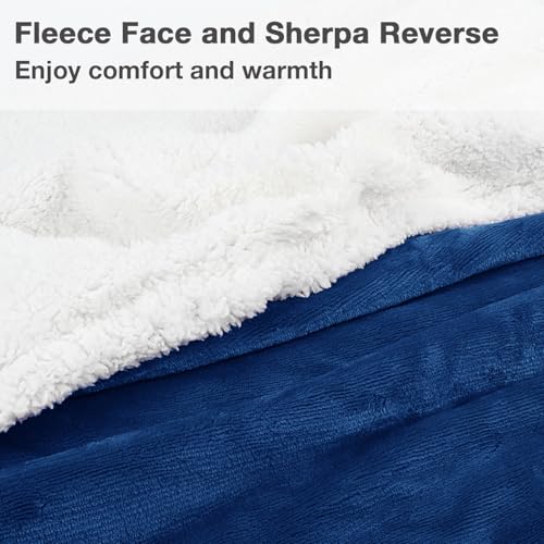 Image of Catalonia Sherpa Wearable Blanket with Sleeves & Foot Pocket for Adults