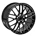 OE Wheels CV08B 19 Inch Rim Fits Corvette C6 ZR1 Style 5x120.65 19x10 Satin Black - Hollander 5402 (1)