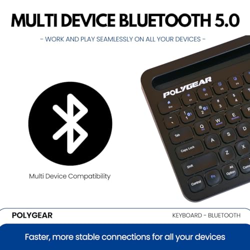 POLYGEAR BTX5050 Stylish Bluetooth Keyboard with touchpad, Multi Device Bluetooth 5.0, Wireless for Laptop, Mobile, iPad with Touchpad,... - Image 5