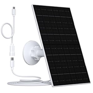 7W Solarpanel für Eufy Kamera - Solarlade-Modul kompatibel mit EufyCam 2C/2C Pro/2/2 Pro/E/E20/E40/L20/L40 - IP66 wasserdicht mit 3m USB-C Kabel & 360° Halterung