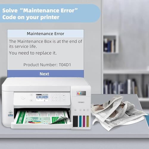 Image of T04D1 Maintenance Box Compatible for Epson, L6160, L6170, L6190, M1140, M1170, M1180, M2140, M2170, M3140, M3170, M3180, ET-15000 ET-4760 ET-3700 ET-3750 ET-3760 ET-3850 ET-4850 Printers