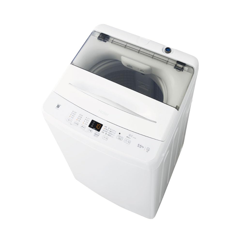 Amazon | Haier ハイアール JW-U55B-W 全自動洗濯機 5.5kg しわケア除