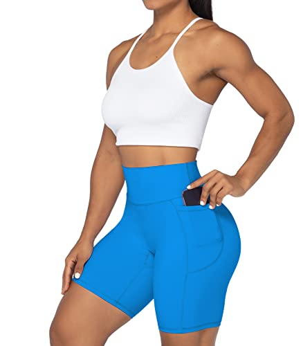 Image of Sunzel No Front Seam Biker Shorts for Women with Pockets, Yoga Workout Gym Bike Shorts with Tummy Control | 3, 5 Or 8-Inch Inseam, High Waisted, No Front Seam, Side Pockets, Buttery Soft, Compression Fit, Squat Proof, Tummy Control