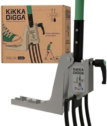 KiKKA DiGGA Digging Attachment Pedal for Garden Forks & Spades – Reduces Back Strain
