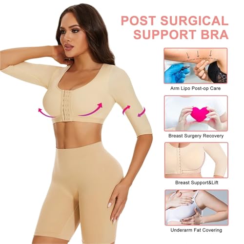 Gaine bras flasques solution avec ce body shaper compression avant noir en M - 4