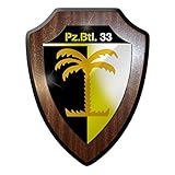 edle Optik Wappenschild/Wandschild/Wappen - PzBtl 33 Panzerbataillon Panzer #8419