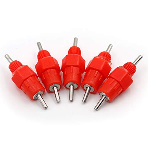 M.Z.A 10Pcs Poultry Water Nipples Chicken Drinkers Waterer Feeder Screw in Automatic Drinking Hen Duck Screw Style Water Drink Feeder (10)