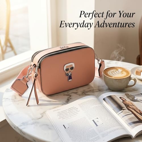 Image of Coivin & Kiein Crossbody Bags Women Trendy Snapshot Camera Bag, Small Shoulder Handbags Satchel (pink-2)