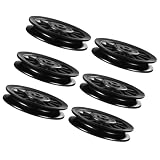 Alipis 6 Piezas Rueda de Polea para Fitness de Nailon Pa6 Negra, Cojinete