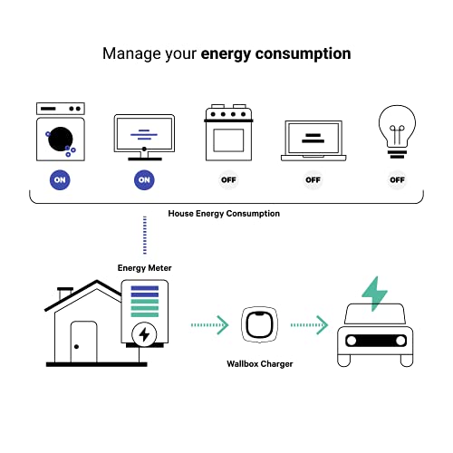 Wallbox Pulsar Plus - Cargador para vehículos eléctricos, Potencia Ajustable hasta 11 kW, Cable de Carga Tipo 2, 5 m, WiFi y Bluetooth, OCPP, Color Negro