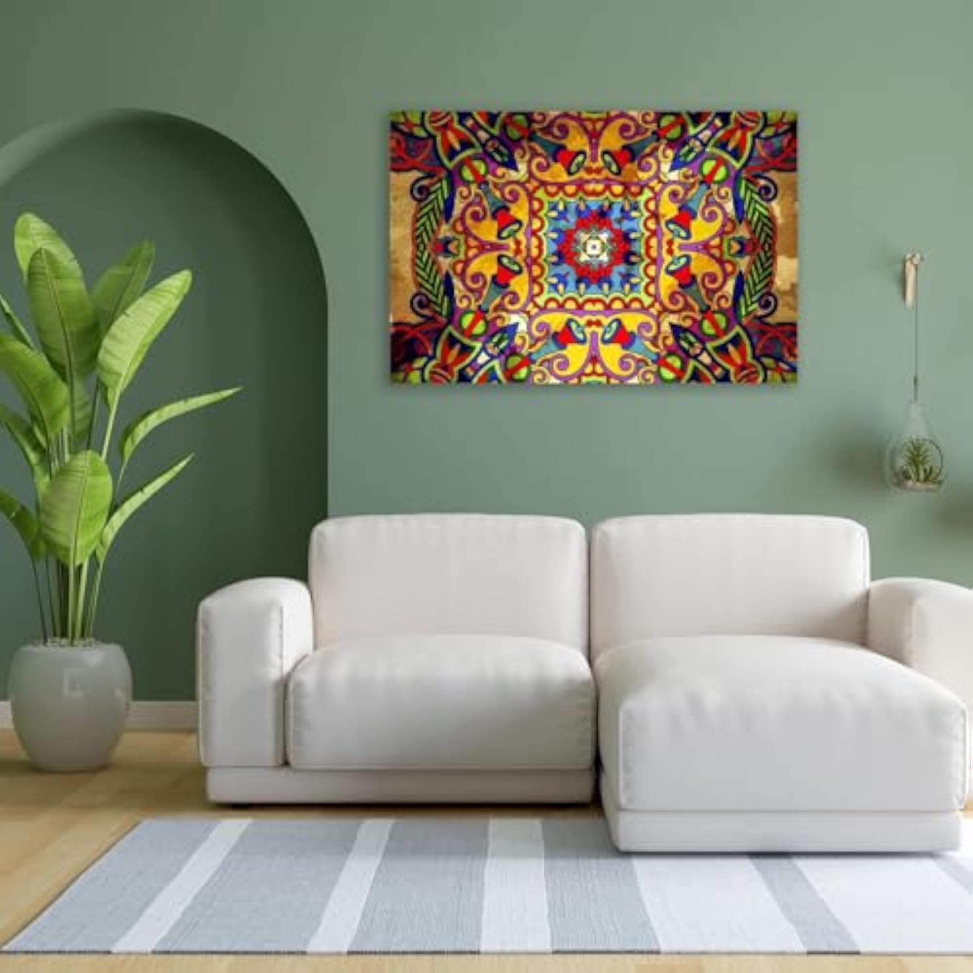 Floral Paisley Bandanna D8 Peel & Stick Vinyl Wall Sticker