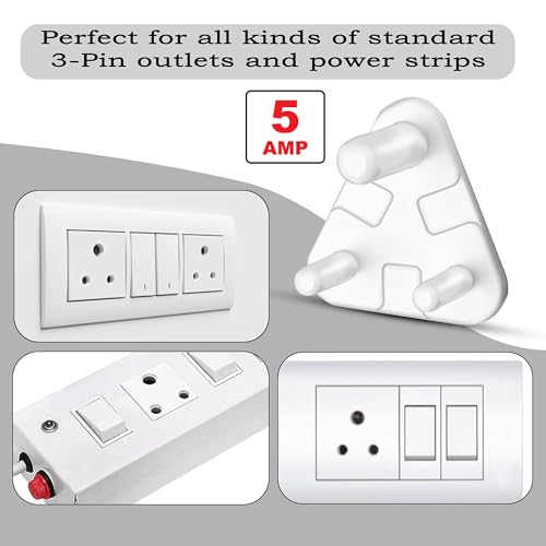 Image of Storite 10-Piece Baby Proof Socket Plug Covers & Switch Board Cover | Kids Safety, Electric Socket Protector, Child-Safe Dummy Plug Guards, Baby Safety Products for Home, White