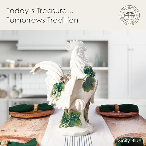Fitz-and-Floyd-Ceramic-Rooster-Figurine-Sicily-Green-19-Inch Fitz and Floyd Ceramic Rooster Figurine Sicily Green 19 Inch
