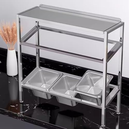 Gaommini Estante de Pared para Especias de Cocina para Armario Interior, Organizador de gabinete de despensa, Soporte para condimentos con ollas de Acero Inoxidable 304, 6 Piezas