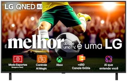 Smart TV 4K 65" LG QNED 65QNED80 Processador α7 AI Ger8 Super Slim Design Local Dimming Alexa Integrado WebOS 25