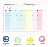 Calendar 2026 UK Colorful Family Calendar 2026 Wall Planner 16 Month from Sep. 2025 to Dec. 2026 with Large Blocks Daily Monthly Planning Academic Teacher Student Organized - DIN A4 format - Image 2
