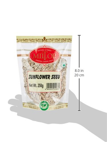 Image of Miltop Raw Sunflower Seeds for Eating, 250g (Pack of 2)