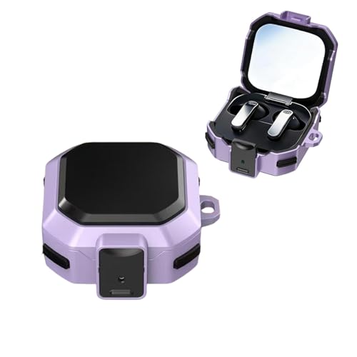 JLSDBMZ �C���z���P�[�X Samsung Galaxy Buds 4 (2026) / Buds 4 Pro(2026)�p�A�L���[�g�Ŗʔ����n�[�h�V�F���C���z�������h�~�ی�J�o�[ ���� ���̎q �j�̎q (�p�[�v��)