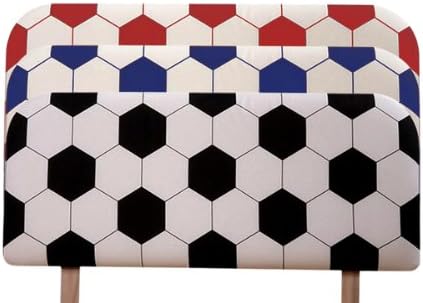 Humza Amani Soccer Themed Headboard in a Choice of Colours in either 2ft6 Small Single or 3ft Single (Blue, Single 3FT)