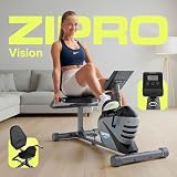 Zipro Rower domowy Vision, ergometr do fitnessu, magnetyczny trener rowerowy, ergometr do 120 kg, rower do wnętrz, rower treningowy do domu, ergometr rowerowy, zasilanie bateryjne